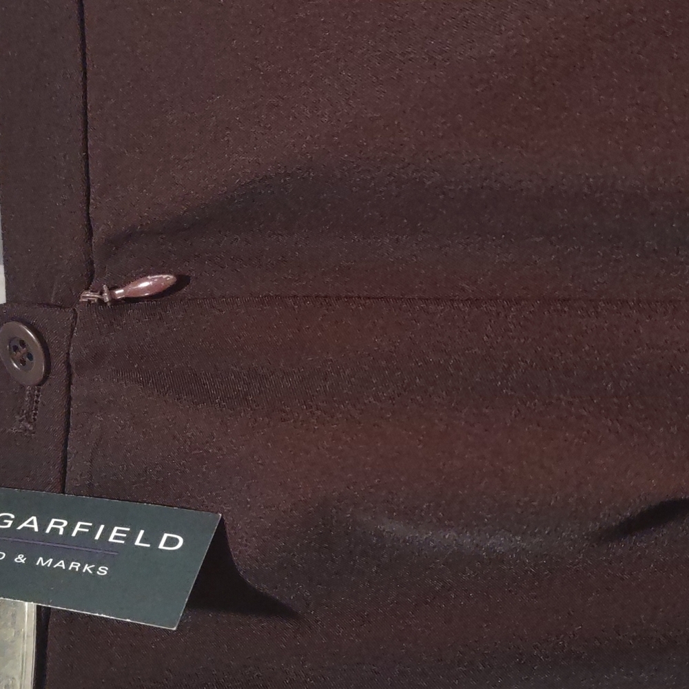 Alex Garfield iridescent pants slacks, 6, nwt Front Zipper, Black Purple Red - Picture 5 of 11